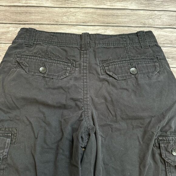 Urban Pipeline Men's Faded Black Cargo Shorts Button Pockets 29 Knee Length Zip - Picture 5 of 10
